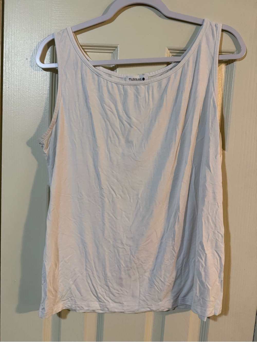 Nuggles white Scoop Neck Camisole Tank
